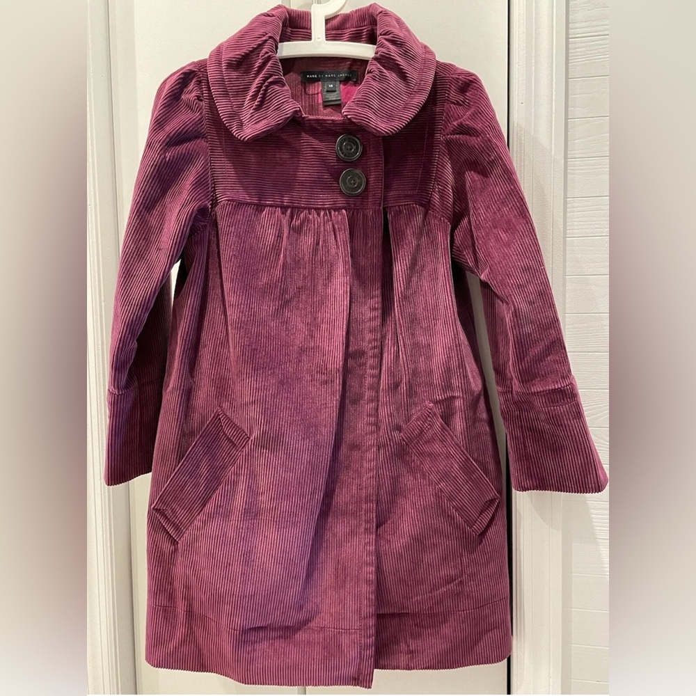 Marc by Marc Jacobs Girls' Corduroy Pea Coat in Berry